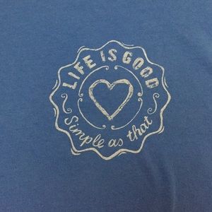 Life is good fitted women's shirt sz M